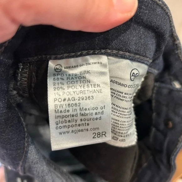 AG Adriano Goldschmied The Farrah Skinny High Rise Dark Wash Skinny Jeans 28R - Picture 8 of 9